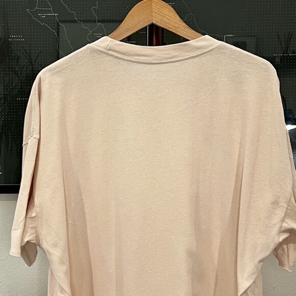 Abercrombie & Fitch - Soft Essentials Long Line T-shirt Raw Hem Large - Nude - Picture 6 of 6